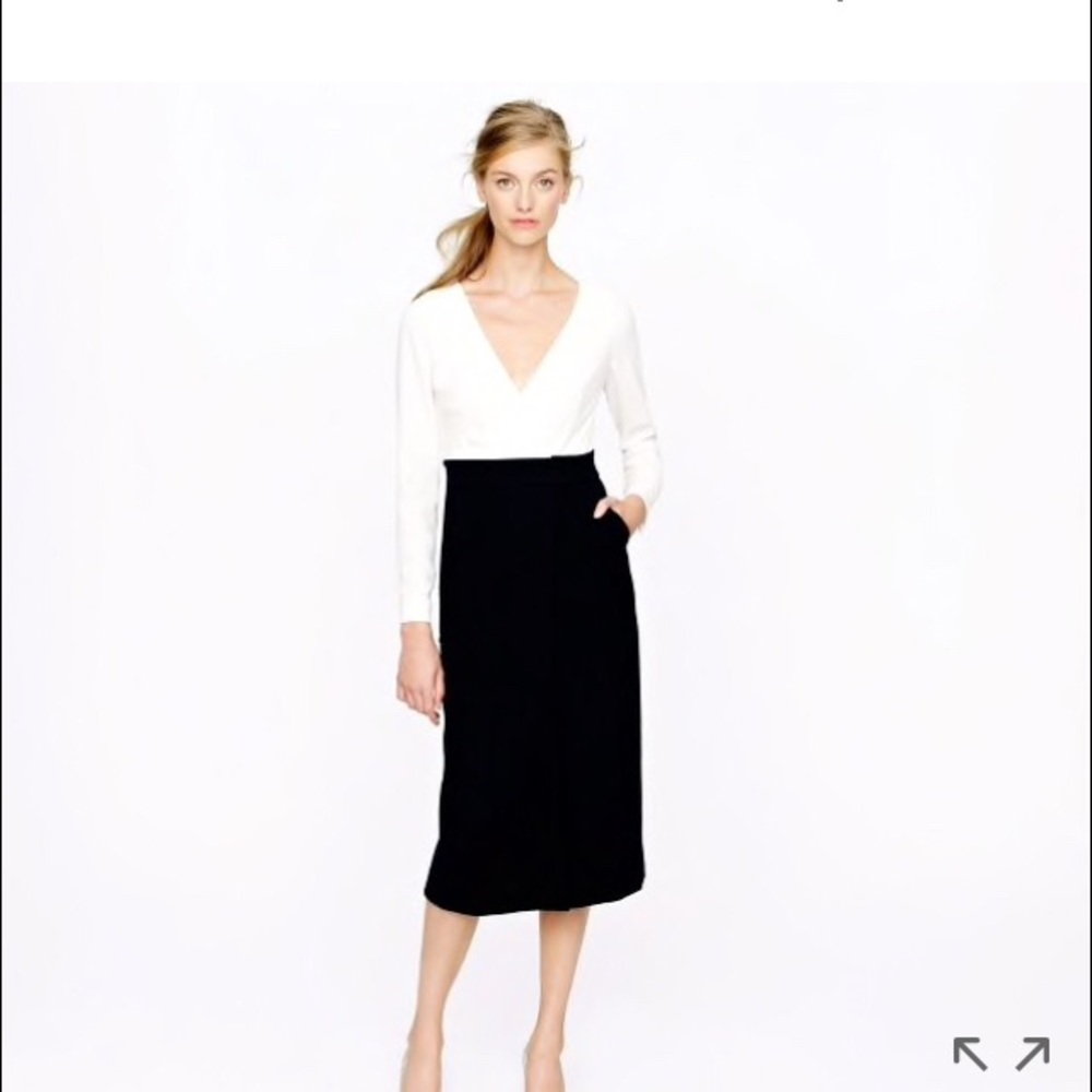 J. Crew Collection Two-toned (navy & white) dress